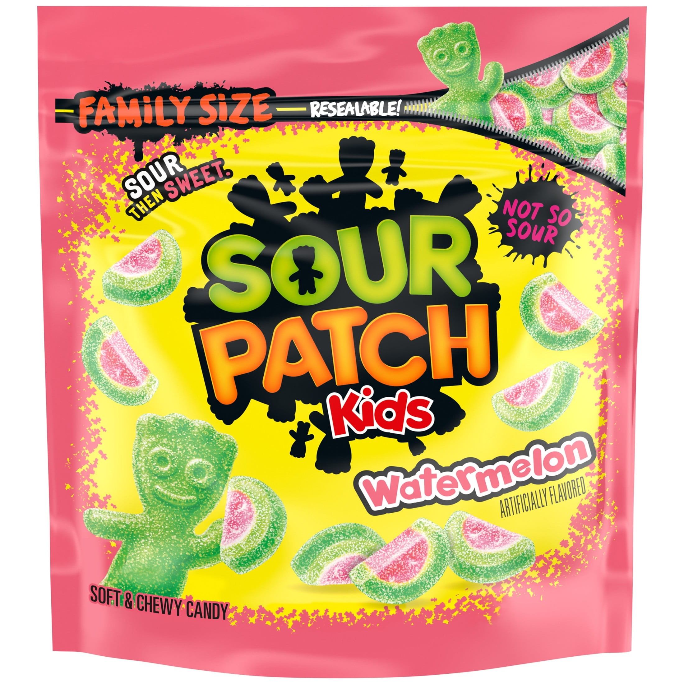 (6 pack) SOUR PATCH KIDS Watermelon Soft & Chewy Gummy Candy, Family Size, Bulk Candy, 1.8 lb
