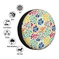 thumbnail image 4 of Pofeuu Cartoon Flowers Print Spare Tire Wheel Cover for Car Truck SUV Camper Universal Fit Spare Tire Cover RV Spare Tire Covers-15 inch, 4 of 6