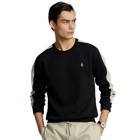 Polo Ralph Lauren Men's Double-Knit Crewneck Pullover Black B4HP $138 (Regular,2XL)