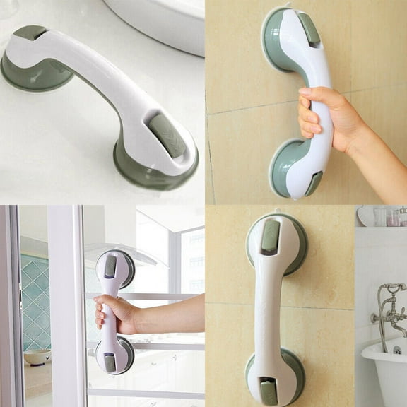 US 1-2 Pcs Bath Safety Handle Suction Cup Handrail Grab Grip Tub Shower Bar Rail