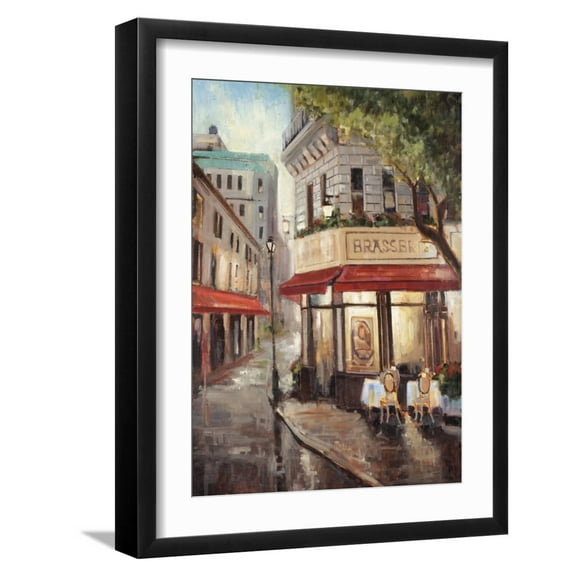 Art.com Parisian Stroll Art Print by Joseph Cates, Black Frame Wall Art, 17" x 21"