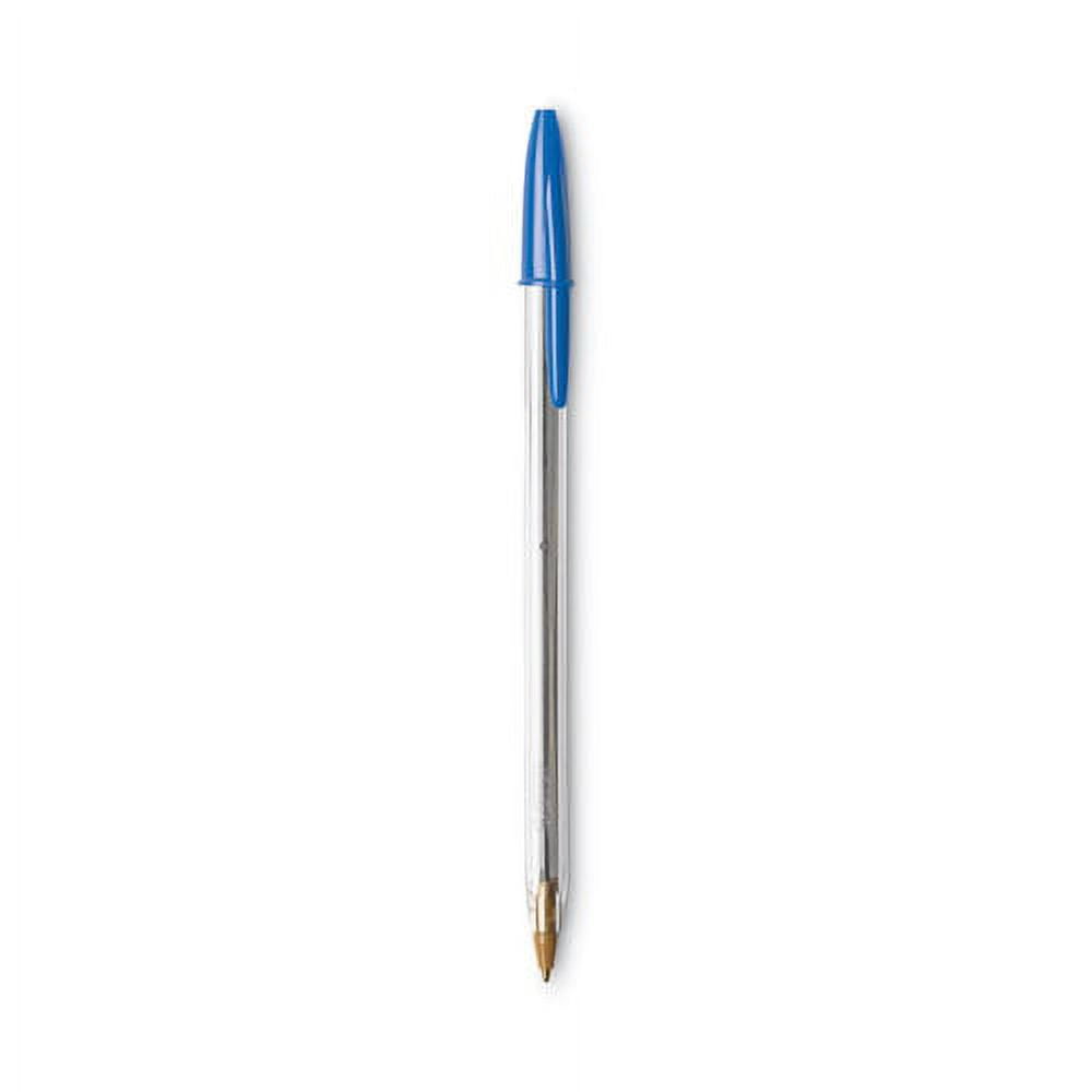 BIC Cristal Large, Wide Point Ball Ballpoint Pens, Smooth Ink Flow, Lightly  Smoked Barrel, in Blue, Pack of 50