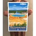 thumbnail image 4 of Yellowstone National Park Vintage Travel Poster / Postcard WPA Style Grand Prismatic Spring, 4 of 4