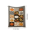 thumbnail image 3 of Qiulaii 3pcs Thanksgiving Flannel Blanket Soft Warm Digital Print Cozy Nap Throw for Home Decor Couch Sofa Bed, 3 of 6