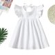 thumbnail image 3 of Vestido Goodplayer de lino con volantes, sin mangas, blanco, 3 años, 3 of 7