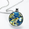 thumbnail image 2 of Frog Glass Circular Pendant Necklace - Dazzling Jewelry for Women, 2 of 5