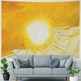 thumbnail image 4 of Chilfamy Boho Sun Tapestry Hippie Minimalist Tapestries Wall Hanging for Bedroom Room Aesthetic 70s Decor Bohemian Vintage Yellow Golden Abstract Sunset Dorm Decor Painting, 4 of 6