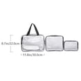 thumbnail image 4 of Bolsa de almacenamiento de tocador transparente de 3 piezas bolsas de lavado de maquillaje impermeable, 4 of 5