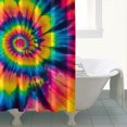 thumbnail image 4 of Colorful Rainbow Tie Dye Spiral Pattern Shower Curtain 72"x84" ,Bathroom Decorative Shower Curtains Set with 12 Hooks,Modern Waterproof Washable Shower Curtain, 4 of 6