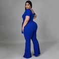 thumbnail image 5 of AURA Women Plus Size Wide Leg Jumpsuit High Waist Loose Fit Casual Summer Outfit, 5 of 7