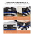 thumbnail image 6 of American Flag Ruffle Bed Skirt California King Size Blue Line Star Black White Stripes Wood Grain Adjustable Elastic Dust Bed Skirts Wrap Around Bedskirt Wrinkle Free Easy Fit with 18 Inch Drop, 6 of 8