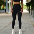 thumbnail image 2 of High Waist Seamless Leggings with Contoured Panels for Comfortable Stretch Fit - Small, Black, 2 of 6