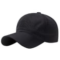 thumbnail image 3 of Xijirk Baseball Cap Perforated Breathable Curved Brim Sport Hat for Running Outdoor Daily Wear,Black,One Size, 3 of 3