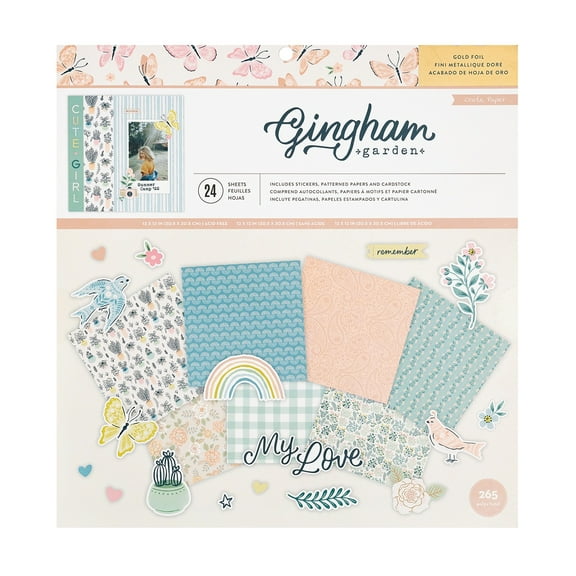Maggie Holmes Gingham Garden Project Pad 12"X12"-265 Pieces