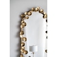 thumbnail image 5 of Full Length Mirror 51.5" x 29" Full Length Arched Wall Mirror with Golden Leaf Accents, Decorative Mirror for Living Room Bedroom,Standing Mirror, 5 of 11