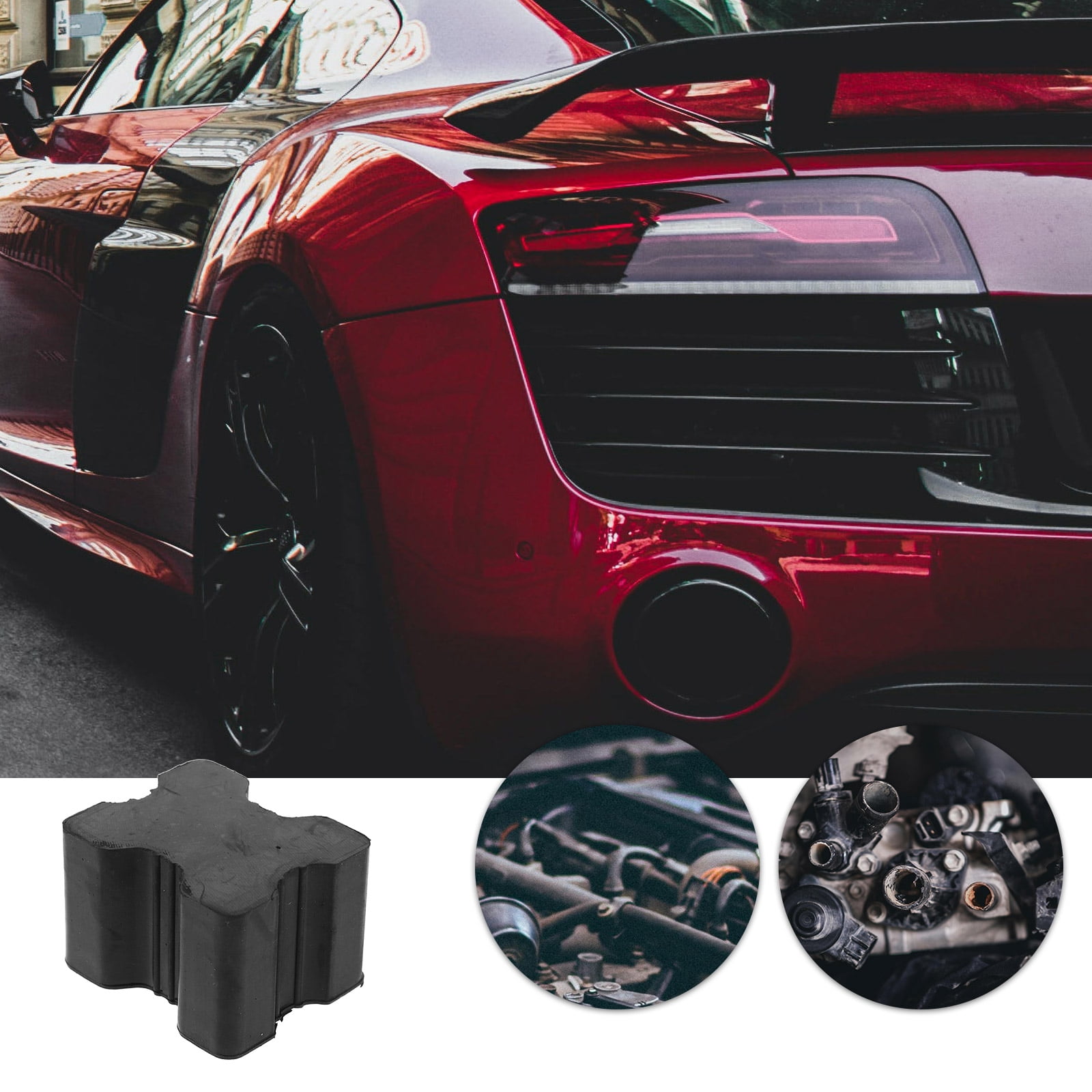 COMPUKAS 8pcs Car Accessories Rubber Black for Driving Comfort and Vehicle Maintenance