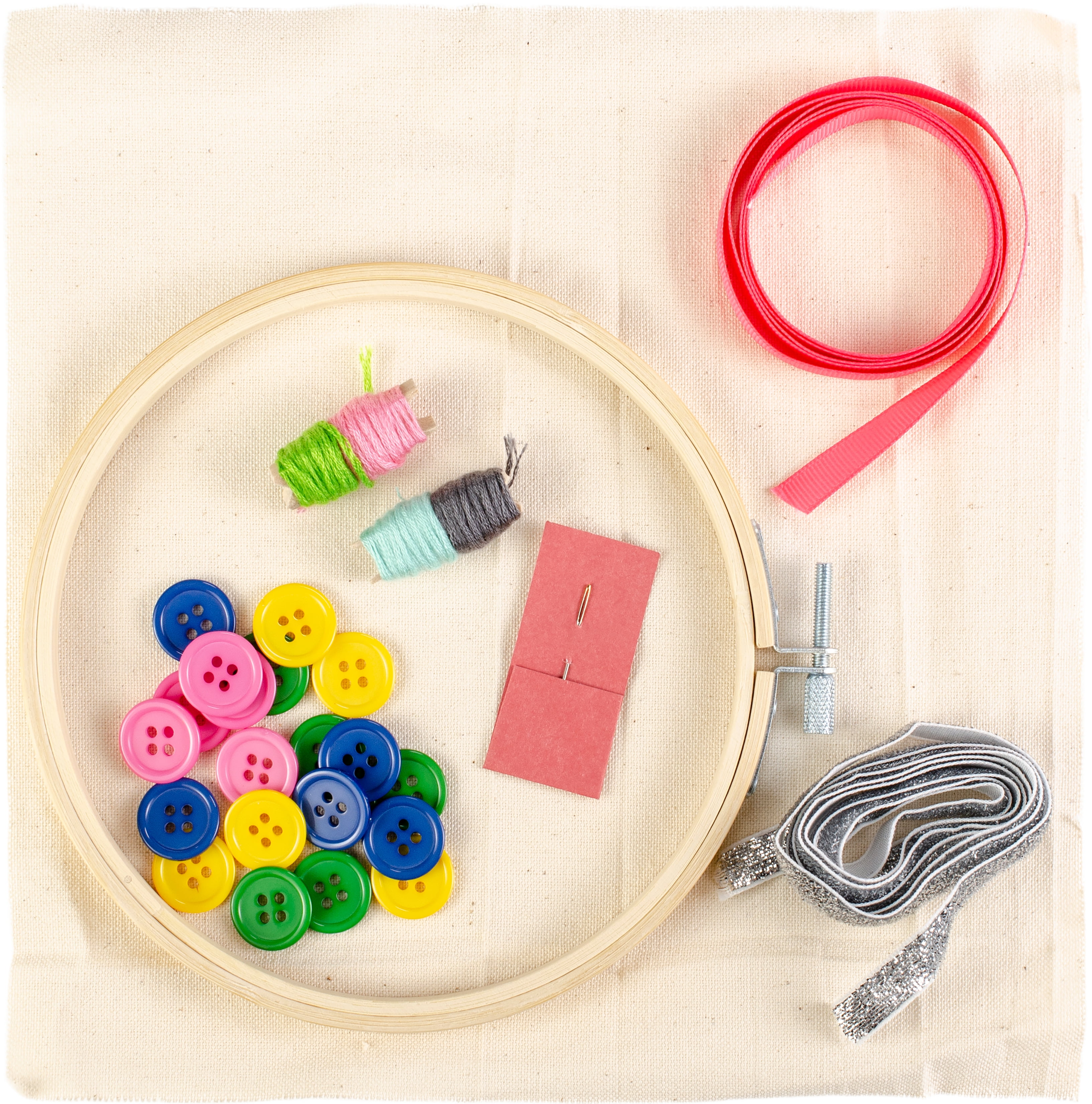 The Makery MAKE012 The Craft Kit Embroidery Hoop Natural
