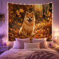 thumbnail image 2 of Pomeranian Sitting in Golden Autumn Leaves, Serene Rustic Style for Dog Lovers, Pet Wall Art, Housewarming Gift, Tapestry Wall Hanging for Bedroom and Living Room, 2 of 7