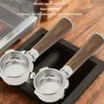 thumbnail image 3 of 54mm Coffee Bottomless Portafilter, Espresso Double Spouts Portafilter with Three Ear Handle, Stainless Steel Portafilter Replacement Compatible with  870 880 Filter Basket, 3 of 8