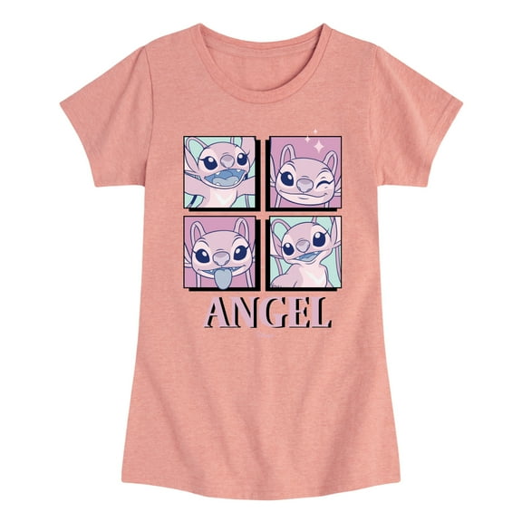 Disney - Lilo & Stitch - All The Expressions of Angel - Toddler & Youth Girls Short Sleeve Graphic T-Shirt