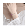 thumbnail image 2 of Pulseras Brazaletes Corazón Para Mujeres Regalos Plata 925 Rosas  Belug Rosa, Plateado, 2 of 5