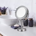 thumbnail image 3 of Ico Bath V9013 Volkano 10-7/8" W X 16" H Modern Circular Framed Makeup Mirror - Chrome, 3 of 7