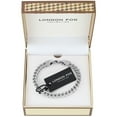 thumbnail image 2 of London Fog Silver 8 Inch Square Cuban Link Unisex Bracelet, 2 of 2