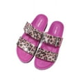 thumbnail image 2 of Cape Robbin Praise Pink Footbed Platform Rhinestone Slip On Sandals Leopard, 2 of 3