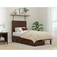 thumbnail image 2 of AFI NoHo Modern Wood Twin XL Bed with 2 Drawers in Walnut, 2 of 6