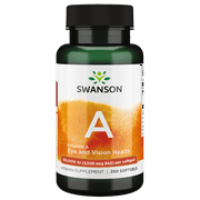Swanson Vitamin A Supplement, Helps Support Healthy Eyes, Skin, Hair & Immune System, 250 Softgels