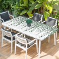 thumbnail image 2 of Green Eucalyptus Leaves Table Cloths for 5 Foot Rectangle Tables, Summer Botanical Weeping Watercolor Patio Waterproof Elastic Fitted Tablecloths, Washable Rectangular Table Cover for Camping, 2 of 8