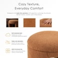 thumbnail image 6 of Furniture of America Thia Modern 18" Upholstered U-Shaped Stool, Saddle Brown, 6 of 10