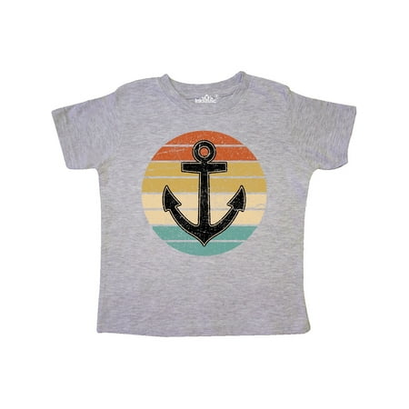 

Inktastic Nautical Anchor Distressed Retro Sunset Gift Toddler Boy or Toddler Girl T-Shirt