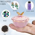 thumbnail image 4 of czcpp-Dappen Dish for Monomer Butterfly Ceramic Monomer Dish for Monomer Acrylic Nail Liquid Porcelain Anti-volatilization Monomer Bottle (NAPB062-Pink), 4 of 4
