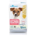 thumbnail image 1 of Pañales Desechables Para Perros Inspirados En Las Patas, Pañales Para Perros Femeninos, Pañales De Protección Ultra Para Perros Con Calor, Micción Excitable O Incontinencia (12 Unidades Pequeñas), 1 of 5