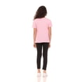thumbnail image 6 of Pink Angel Girls 2-Pack Ribbed Graphic Tops. Rhinestone Tees, Soft Stretch Everyday Short Sleeve Shirts for Kids Girls, 6 of 7
