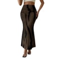 thumbnail image 2 of Umfun Women's Print High Waist Maxi Skirt Ruched Bodycon Skirt Party Club Skirt, 2 of 8