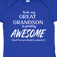 thumbnail image 4 of Inktastic Yeah My Great Grandson is Pretty Awesome Boys or Girls Baby Bodysuit, 4 of 5