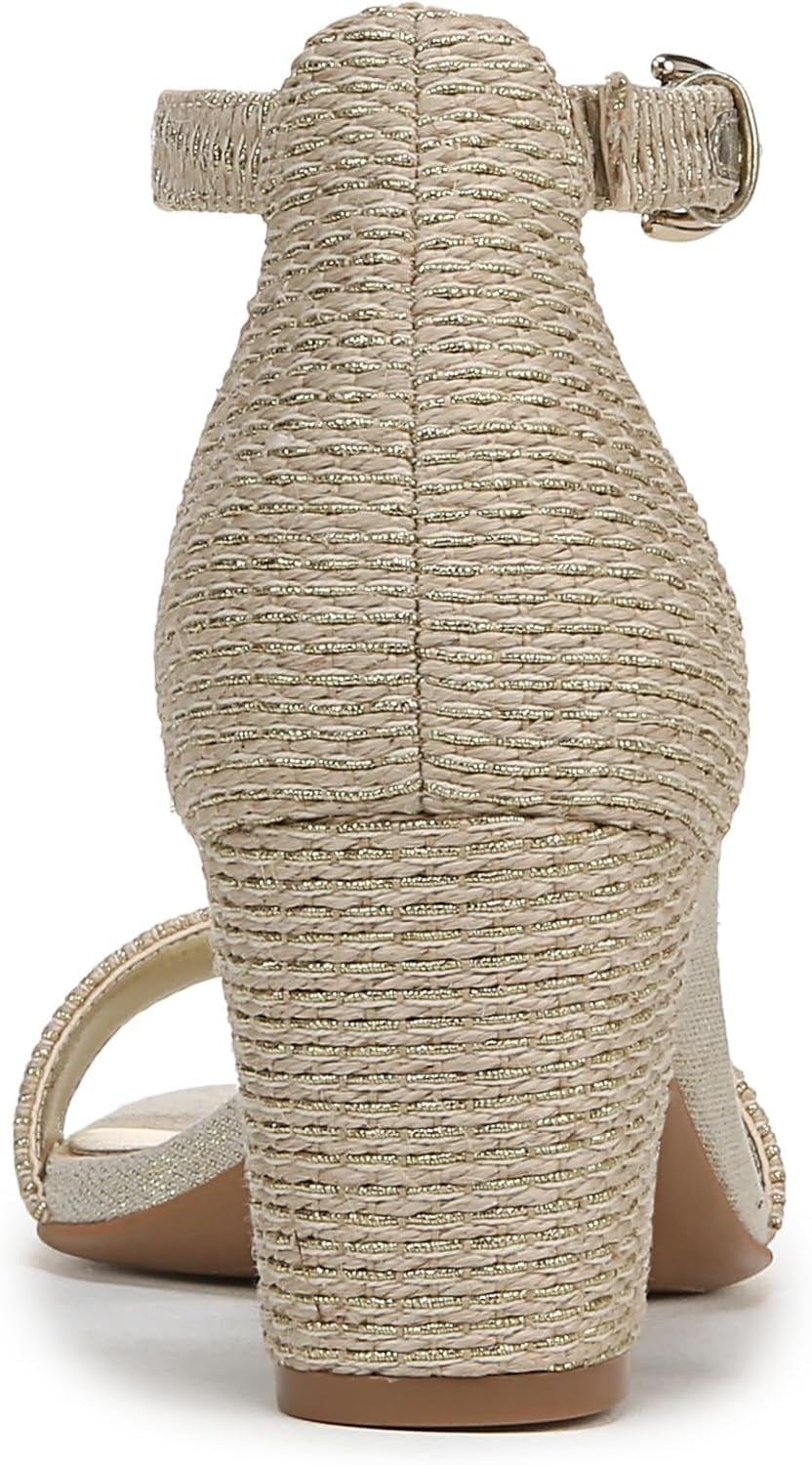 Naturalizer Women's Vera Ankle Strap Sandals Pearl White Satin 7M