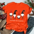 thumbnail image 2 of JINMGG Womens Plus Size $5 Fashion Women Christmas Print Short Sleeves O-Neck Loose T-Shirt Blouse Tops Orange S, 2 of 3