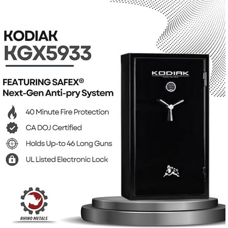 Kodiak Home Gun Safe for Rifles & Pistols | KBX5933 by Rhino Metals with New SafeX Security System