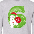 thumbnail image 4 of Inktastic Christmas Birthday, 6th Birthday, Cute Snowman, Carrot Nose Long Sleeve Youth T-Shirt, 4 of 5