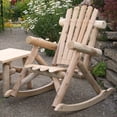 thumbnail image 3 of Lakeland Mills Country Cedar Log Wood Outdoor Porch Rocking Chair, Natural, 3 of 4