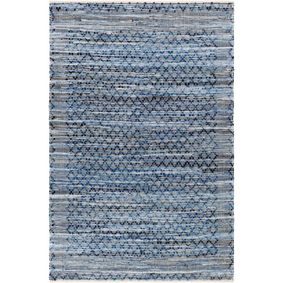 BoutiqueRugs Goro Contemporary Area Rug - Silver, Ink, Smoke - 5' x 7'6"