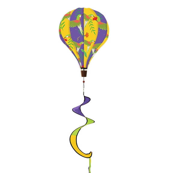 Briarwood Lane Spring Hot Air Balloon Spinner Wind Twister 54x12 Hummingbirds Deluxe For Spring Balloon