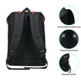 thumbnail image 4 of Lightweight Outdoor Backpack, KAUKKO Travel Casual Rucksack Laptop Daypack for 15"（6-1-BLACK）, 4 of 5