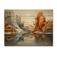 thumbnail image 3 of Designart "Canyons Depths Orange and Grey Canyon" Canyon Print on Natural Pine Wood, 3 of 5