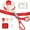 Red, variant on Crutello Ribbon Cutting Ceremony Kit - 21"Giant Scissors with Gold Handle, 30ft Sparkle Giant Gold Ribbon 4"Wide, 24 Balloons & 90ft Balloon Band for Grand Opening Decorations