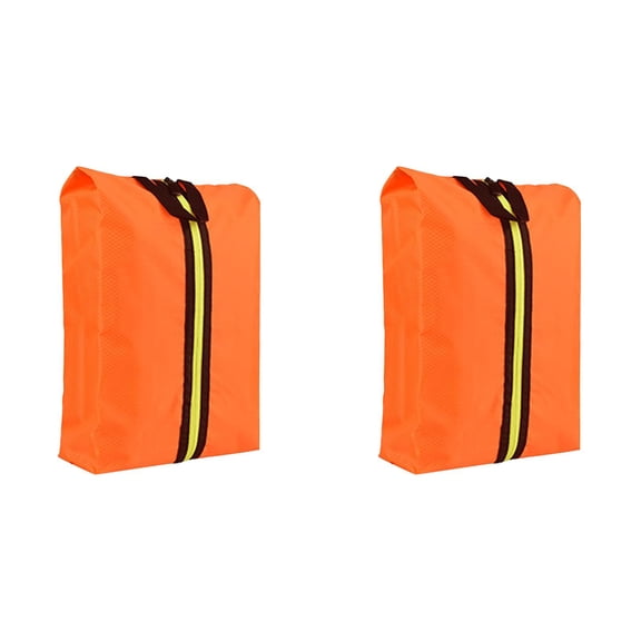 Shoe Bags for Travel, 2-Pack Orange Large Capacity Storage Bags for Men and Women, Dust-Proof and Water-Resistant Shoe Organizer for Suitcase, Gym, and Closet