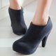 thumbnail image 4 of NECHOLOGY Botas Mujer Zapatos Botines para mujer Zapatos de invierno de ante para mujer, botines con cremallera lateral, zapatos de mujer a la moda, botas esmeriladas de tacón (Blue, 6.50), 4 of 6